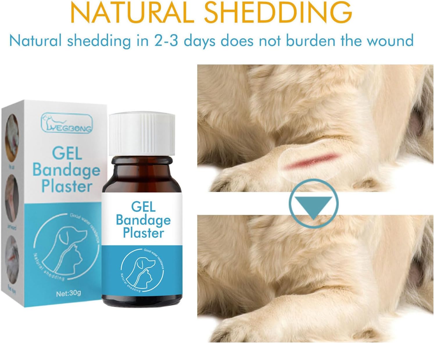 Vendaje de gel líquido impermeable para mascotas, transparente, transpirable, de secado rápido, cuidado de heridas para heridas pequeñas, gel líquido para curación de heridas pequeñas, - Imagen 10