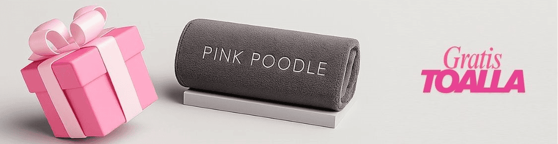 Toalla de secado de mascotas Pink Poodle con diseño en gris, perfecta para bonding con perros. En la web Pink Poodle Costa Rica, recibe una toalla gratis con tu compra en www.pinkpoodlecr.com.