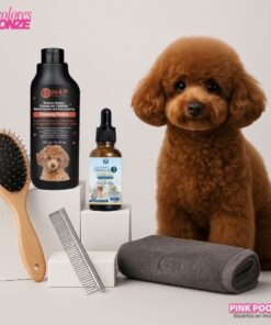 Set de Cuidado de Poodle color rojo, café, brown o bronce