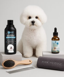 Set de Cuidado de Poodle Blancos