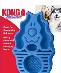 Cepillo Zoom Groom para Perros, Cepilla y Masaja Mientras Retira el Pelo Suelto y la Piel Muerta KONG