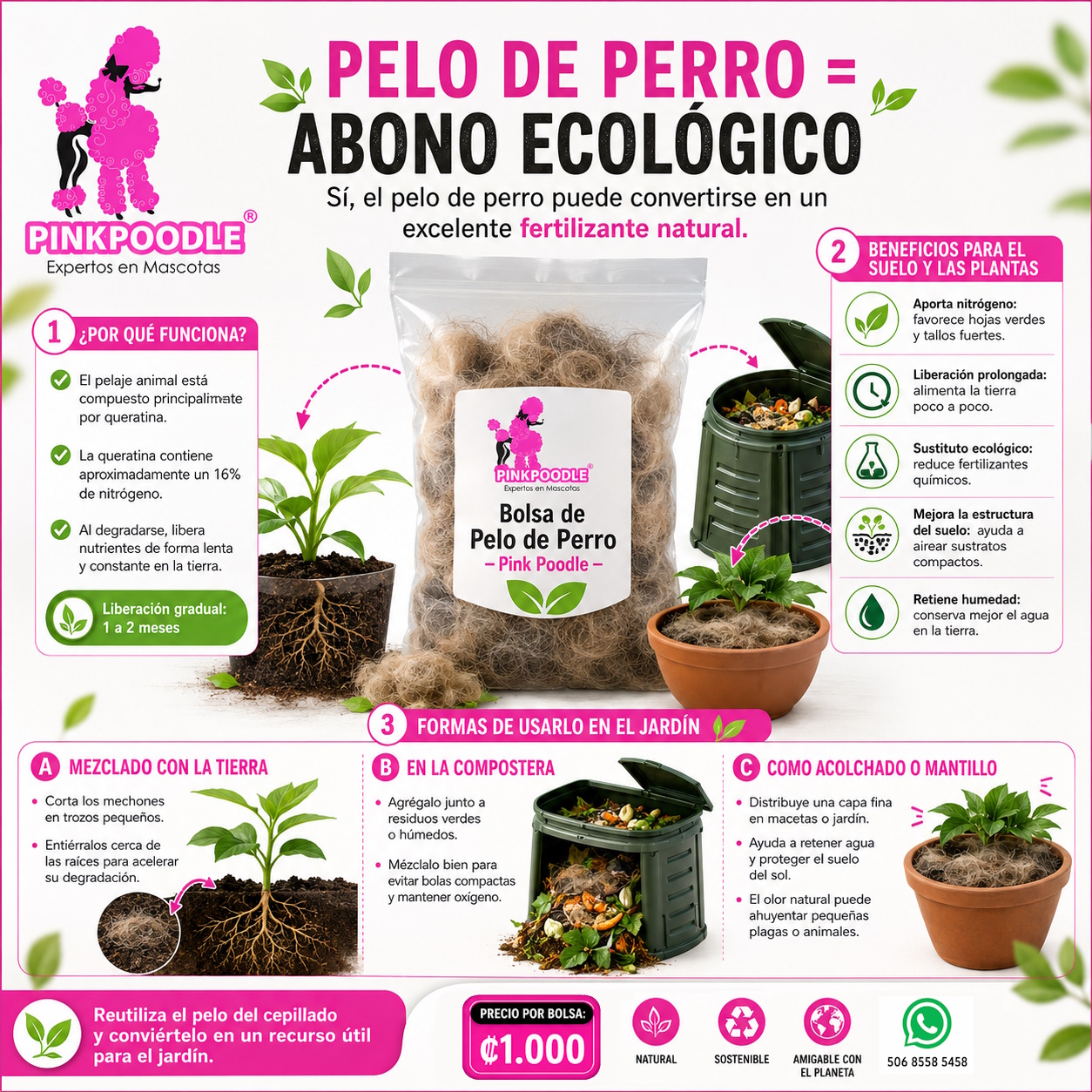 Pelo de Perros - Abono Plantas