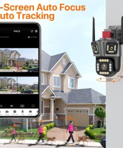 Cámara de Seguridad Exterior WiFi de Tres Lentes | 12MP Ultra HD - Imagen 3