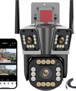 Cámara de Seguridad Exterior WiFi de Tres Lentes  | 12MP Ultra HD